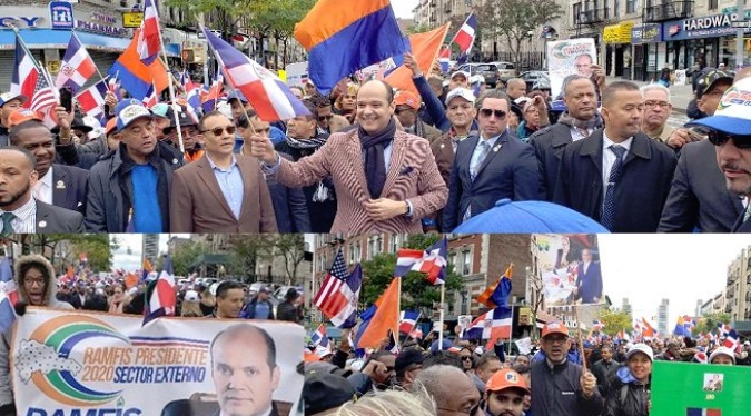 Cientos de dominicanos acompañan a Ramfis Trujillo en caminata por Alto Manhattan