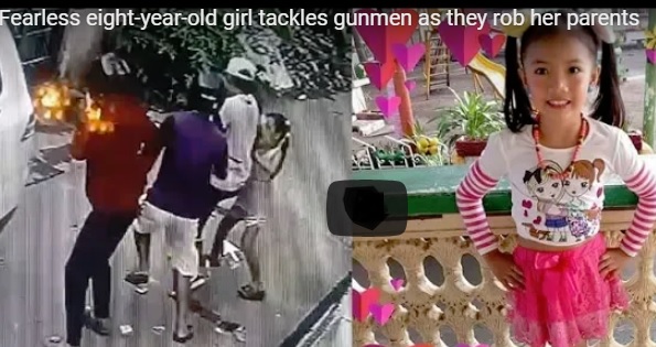 VIDEO: Niña de 8 años enfrenta a ladrones que asaltaron a sus padres