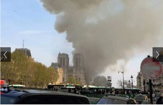 Terrible incendio afecta la catedral de Notre Dame