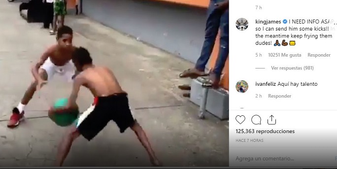 LeBron James pide información de niño dominicano que se observa en vídeo jugando baloncesto