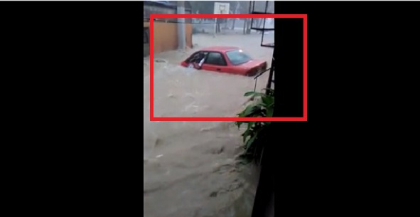 VIDEO: Lluvias provocan inundaciones momentáneas en sectores de Santiago