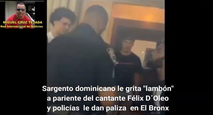 VIDEO: Sargento dominicano en NY insulta y dirige paliza contra pariente de Félix D´ Oleo