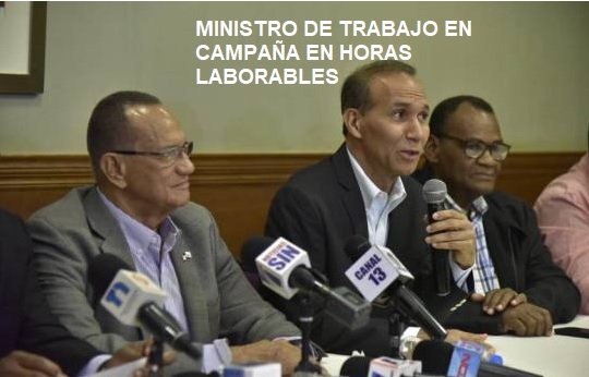 MINISTROS DE DANILO, en campaña en horas laborables…