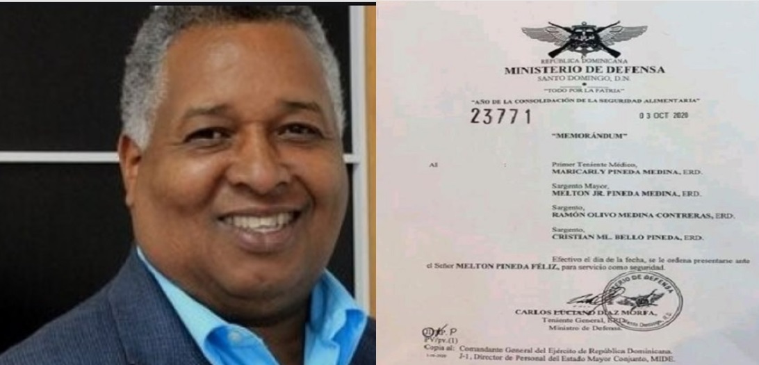 Circula documento del Ministerio de Defensa que asigna cuatro seguridad a Melton Pineda