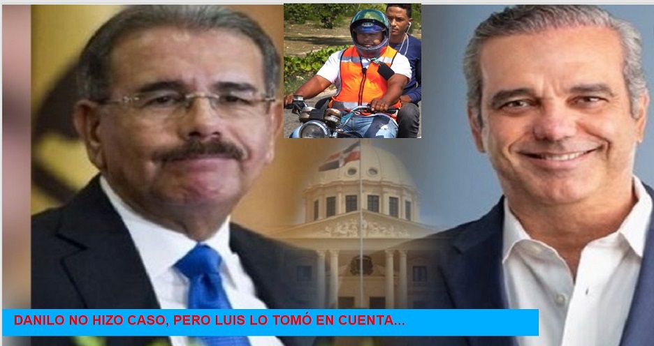 DANILO MEDINA LO RECHAZÓ y Abinader lo toma en cuenta; asunto motoristas…