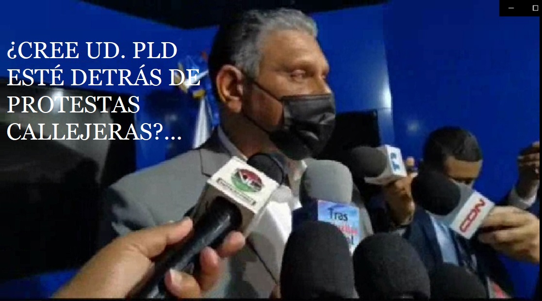 ¿CREE UD. PLD ESTÉ detrás de protestas callejeras?…