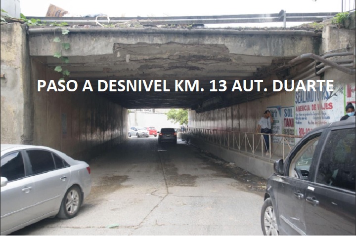 ATT. ABINADER: Paso a desnivel de la autopista Duarte en el kilómetro 13 está a punto de colapsar