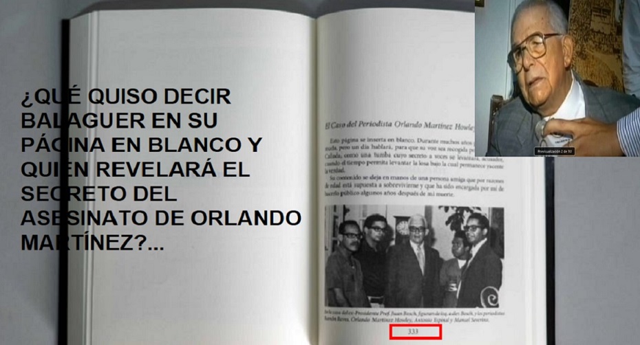 ¿QUÉ QUISO DECIR BALAGUER EN SU PÁGINA EN BLANCO? Muchas cosas…