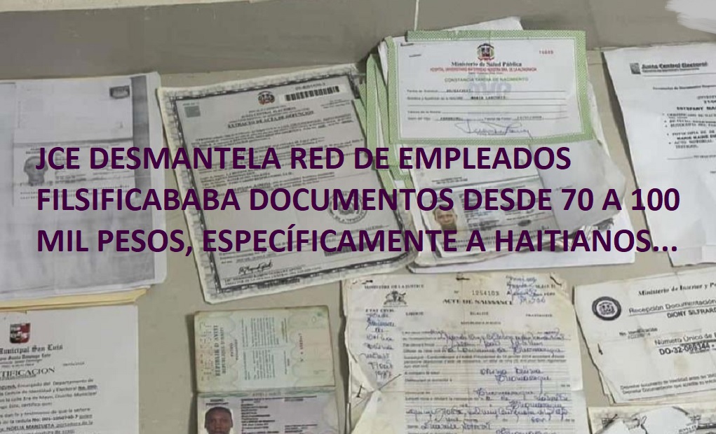 PARECE QUE SE ESTÁ CAMBIANDO; JCE desmantela red falsificadores…