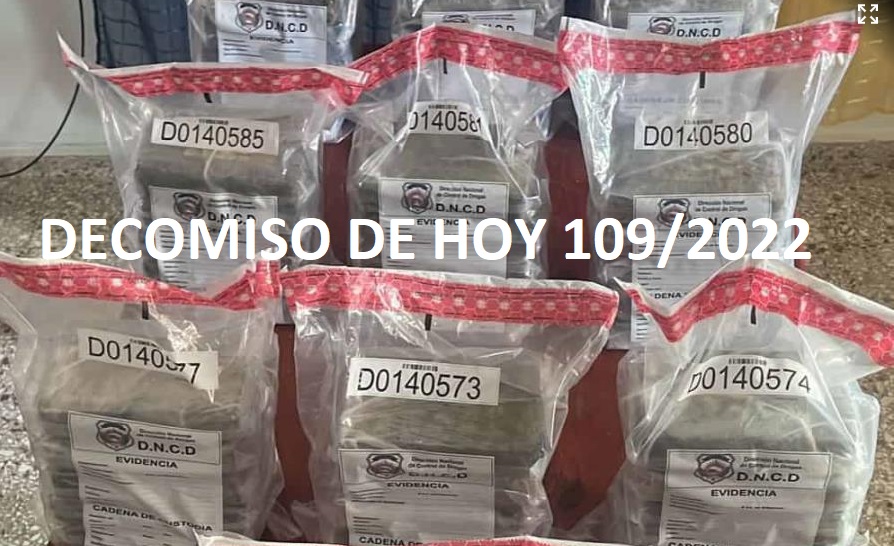 DNCD Y EL DECOMISO DE HOY; 50 paquetes de coca en Aeropuerto Punta Cana