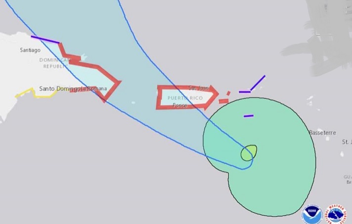 Emiten aviso de huracán para una parte de la costa de la Rep. Dominicana….