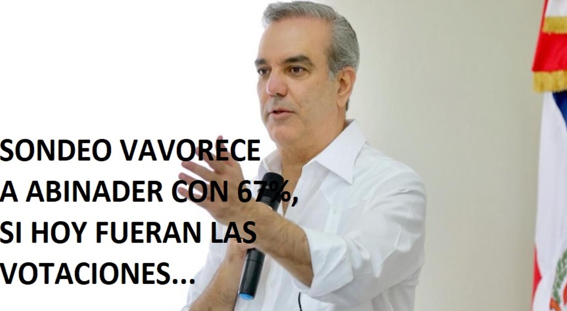 SONDEO FAVORECE REELECCIÓN DE ABINADER con 67%…