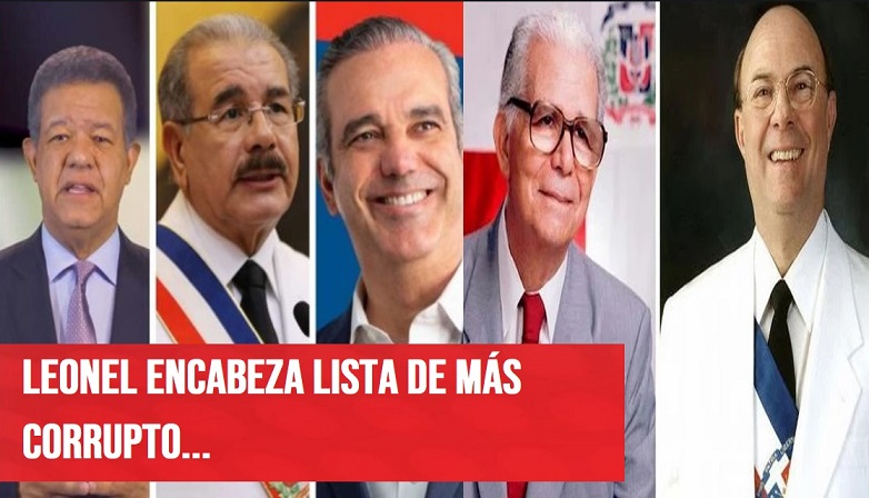 LEONEL FERNÁNDEZ ENCABEZA SONDEO como mandatario más corrupto
