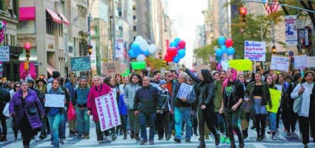 «TRUMP no es mi presidente», dicen protestantes…