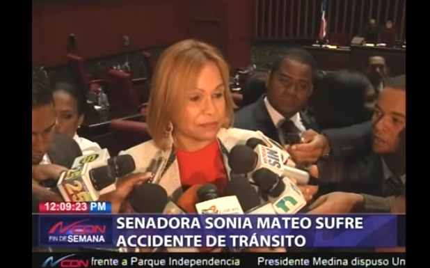 EN SANTIAGO, senadora Sonia Mateo salva su vida tras sufrir accidente. VIDEO