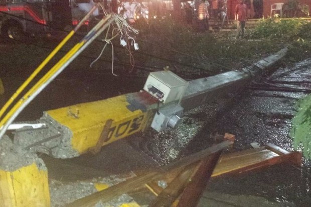 Ventarrón y granizada afectan comunidades en Santiago