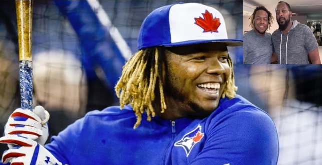 Vladimir Guerrero asombrado por el primer hit de su hijo